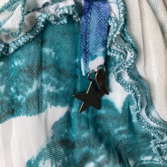 Point Zero Nicole Benisti Blue White Top - Picture 4 of 4